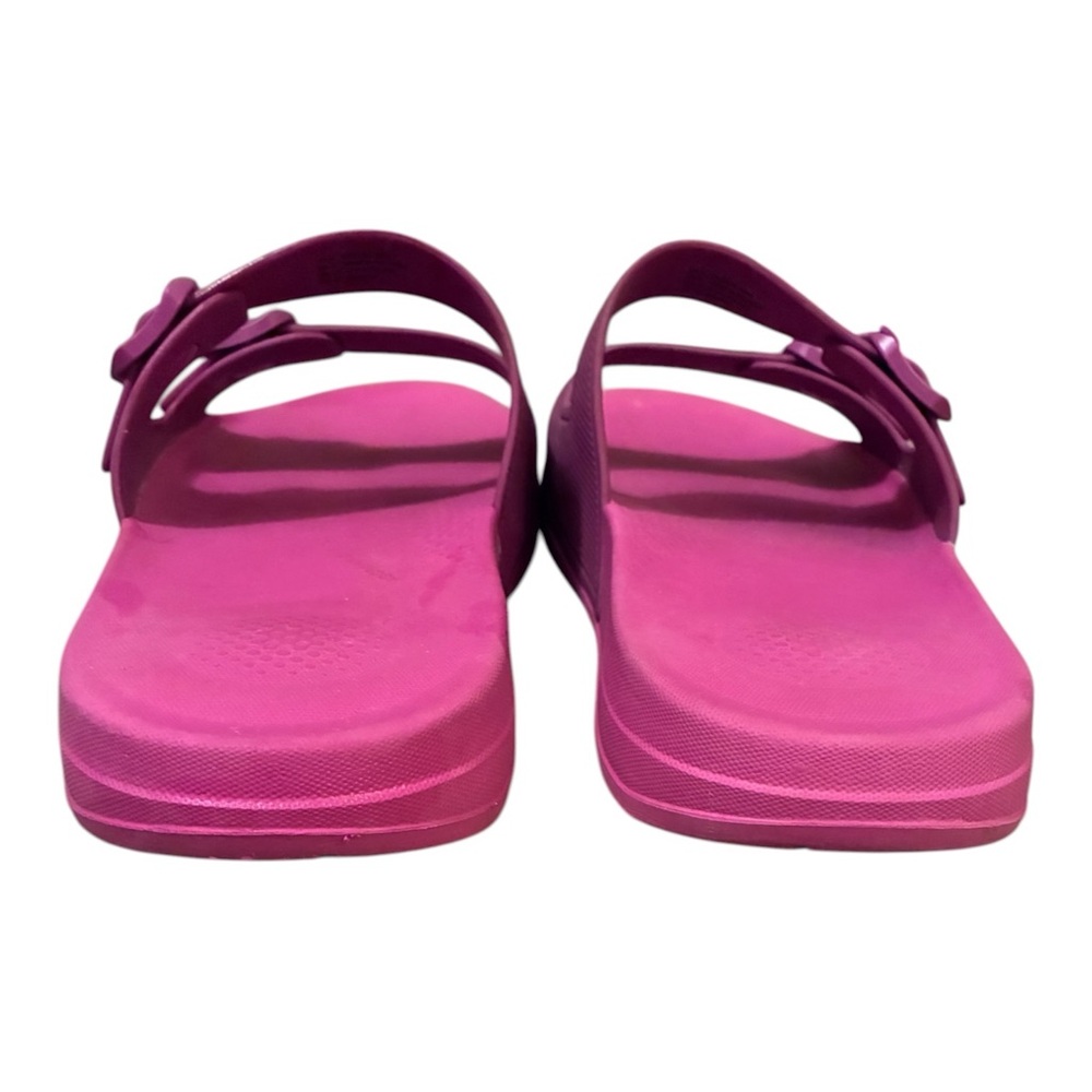 🌸 FitFlop iQushion™ Two-Bar Buckle Slides in Berry Pink Size 43 US Size 11/12 🌸 - Picture 5 of 6